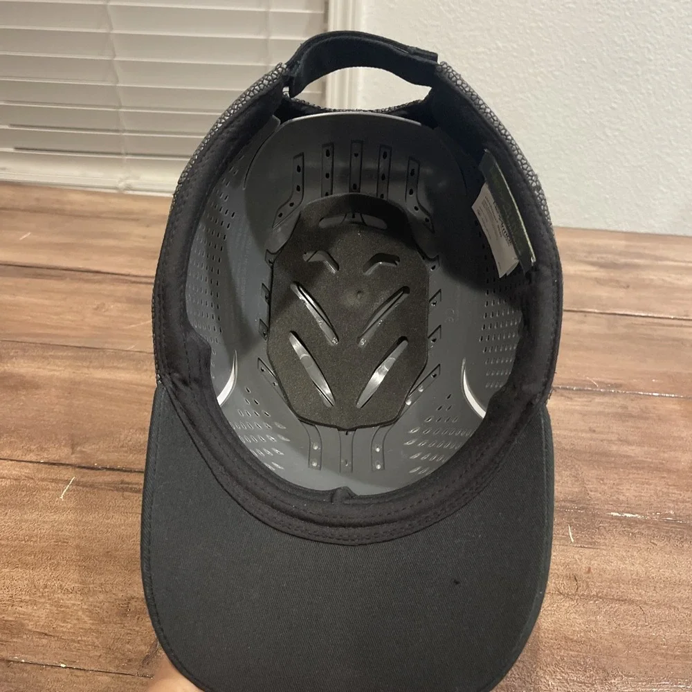 Hex Armor With Super Fabric Cap Hat Adult Adjustable Gray Black Plastic‎ Poly